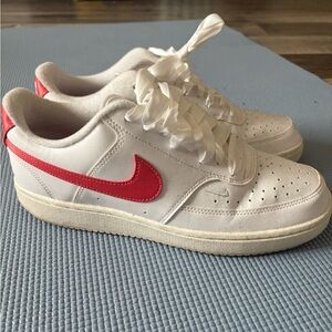 Nike White Sneakers with Ribbon Laces